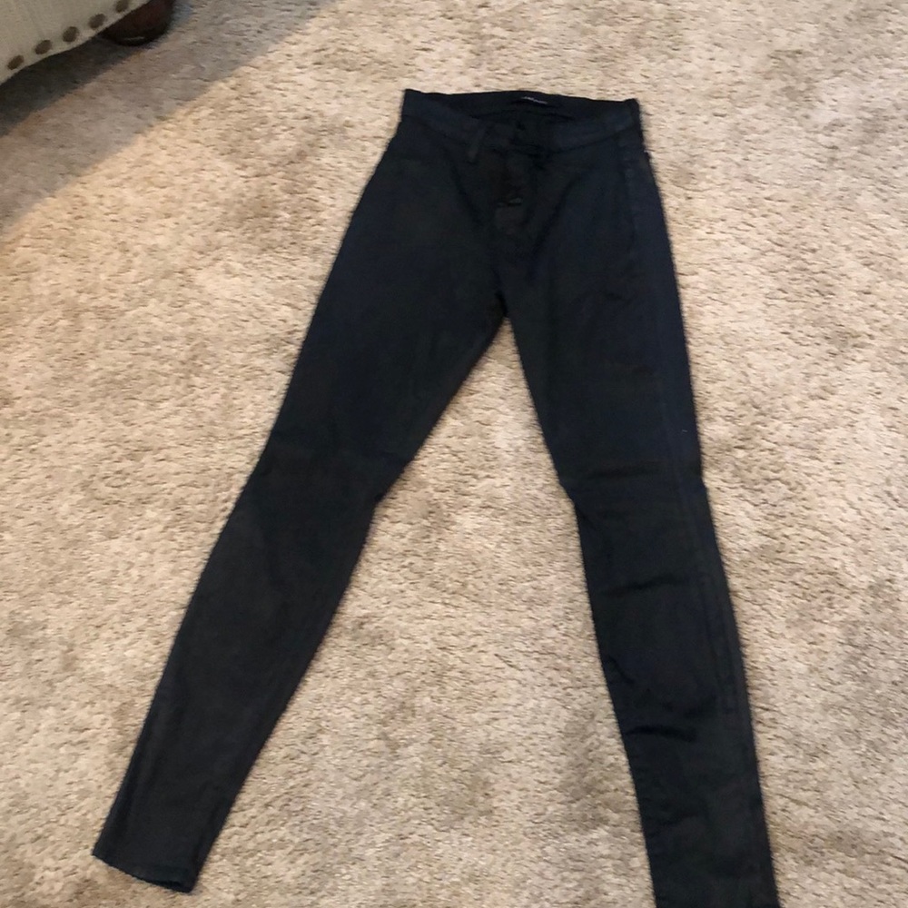 J Brand coated black jeans size 26